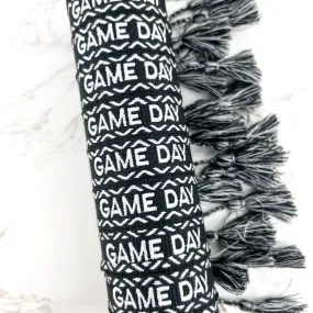 Game Day Embroidered Bracelet - Black