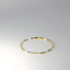 Gold Paperclip link Bracelet 3MM Model-CH0579