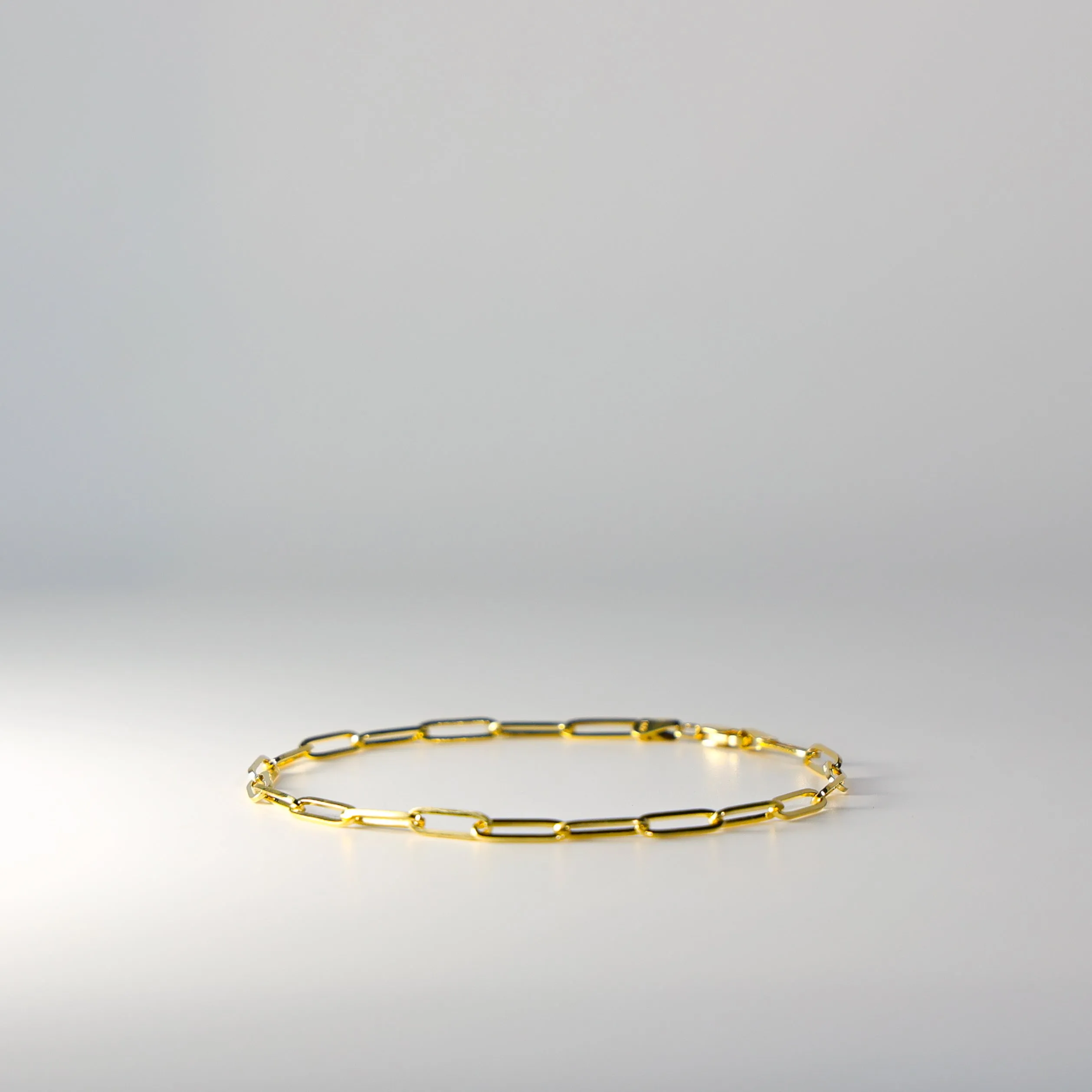 Gold Paperclip link Bracelet 3MM Model-CH0579