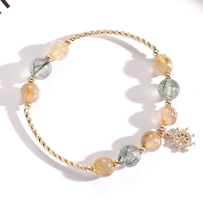 Golden Hair Crystal Bracelet - Elegance and Minimalism Combined