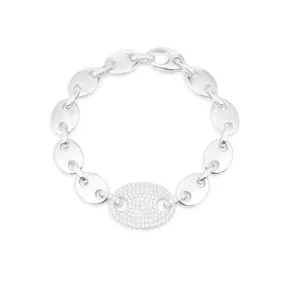 Grain De CafŽ Chain Bracelet - silver