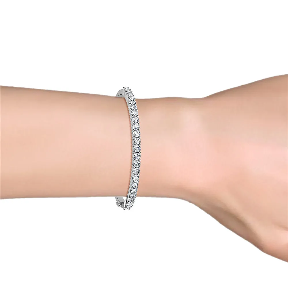 Grandeur Bangle Embellished With SWAROVSKI Crystals