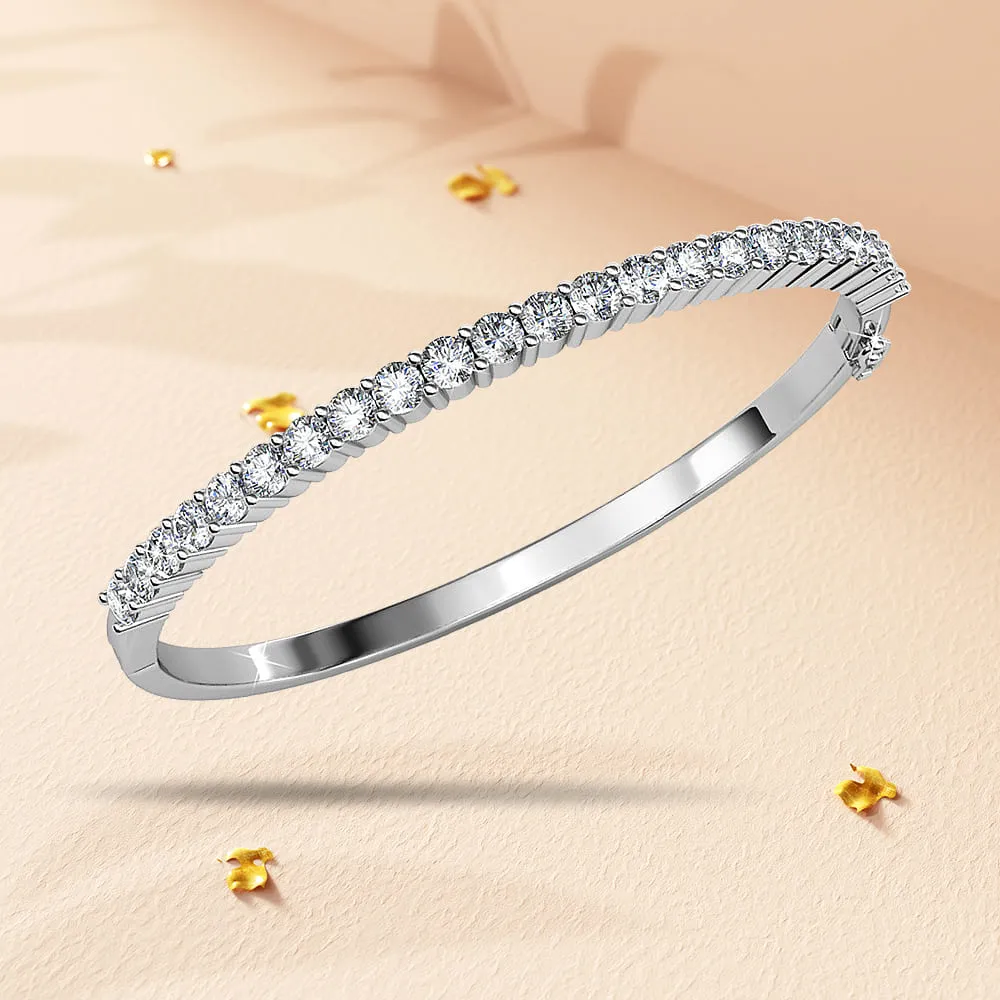 Grandeur Bangle Embellished With SWAROVSKI Crystals