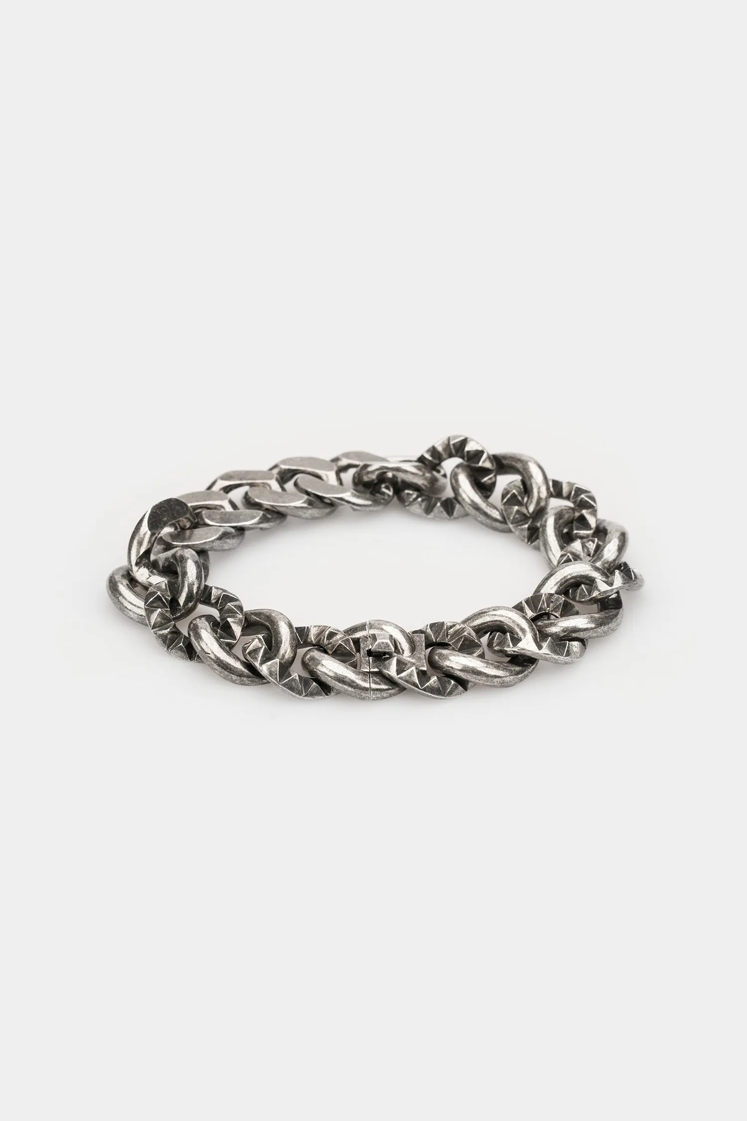 Groumette studded silver bracelet