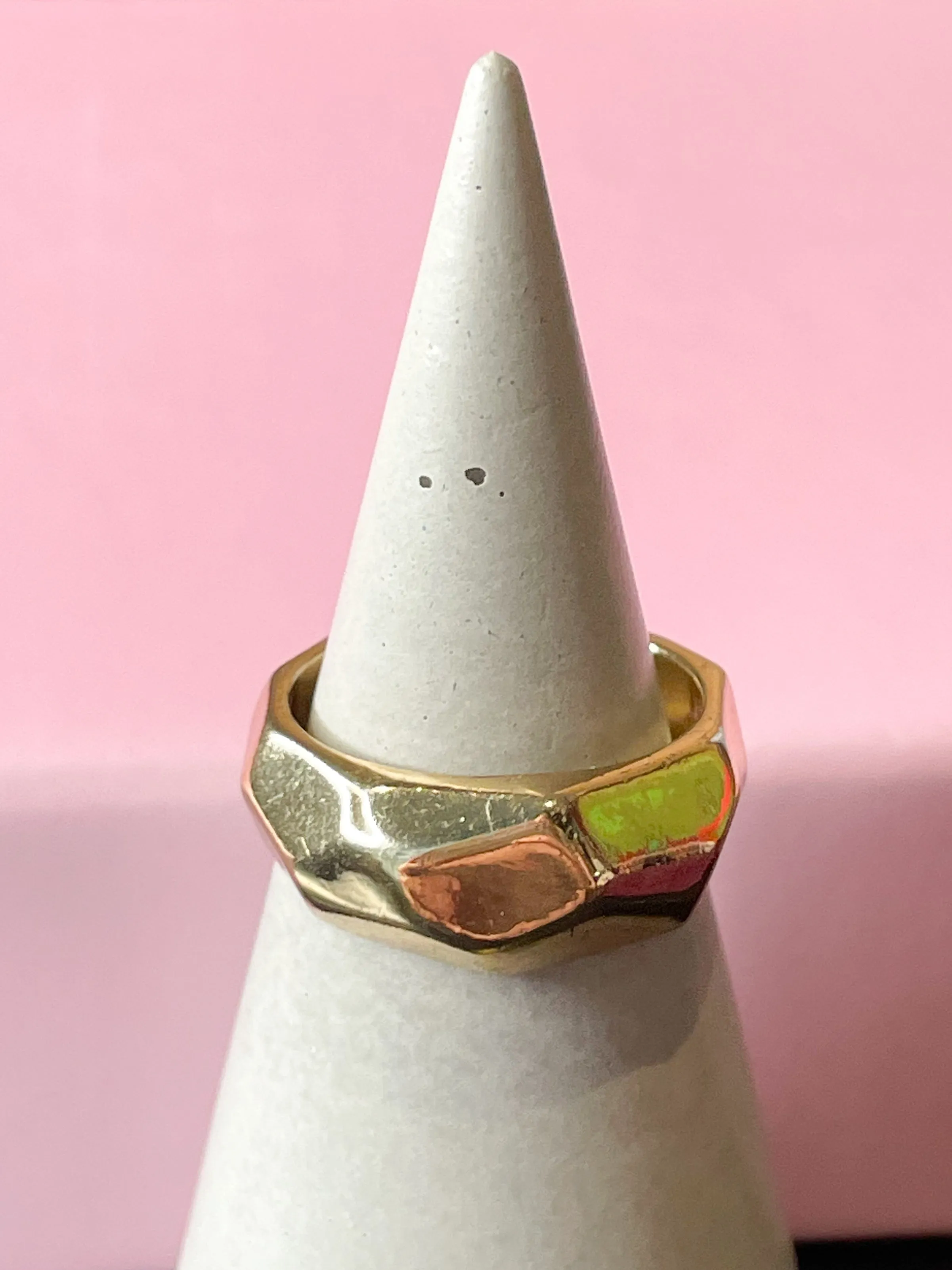 Hammered Gold Ring - Size 8