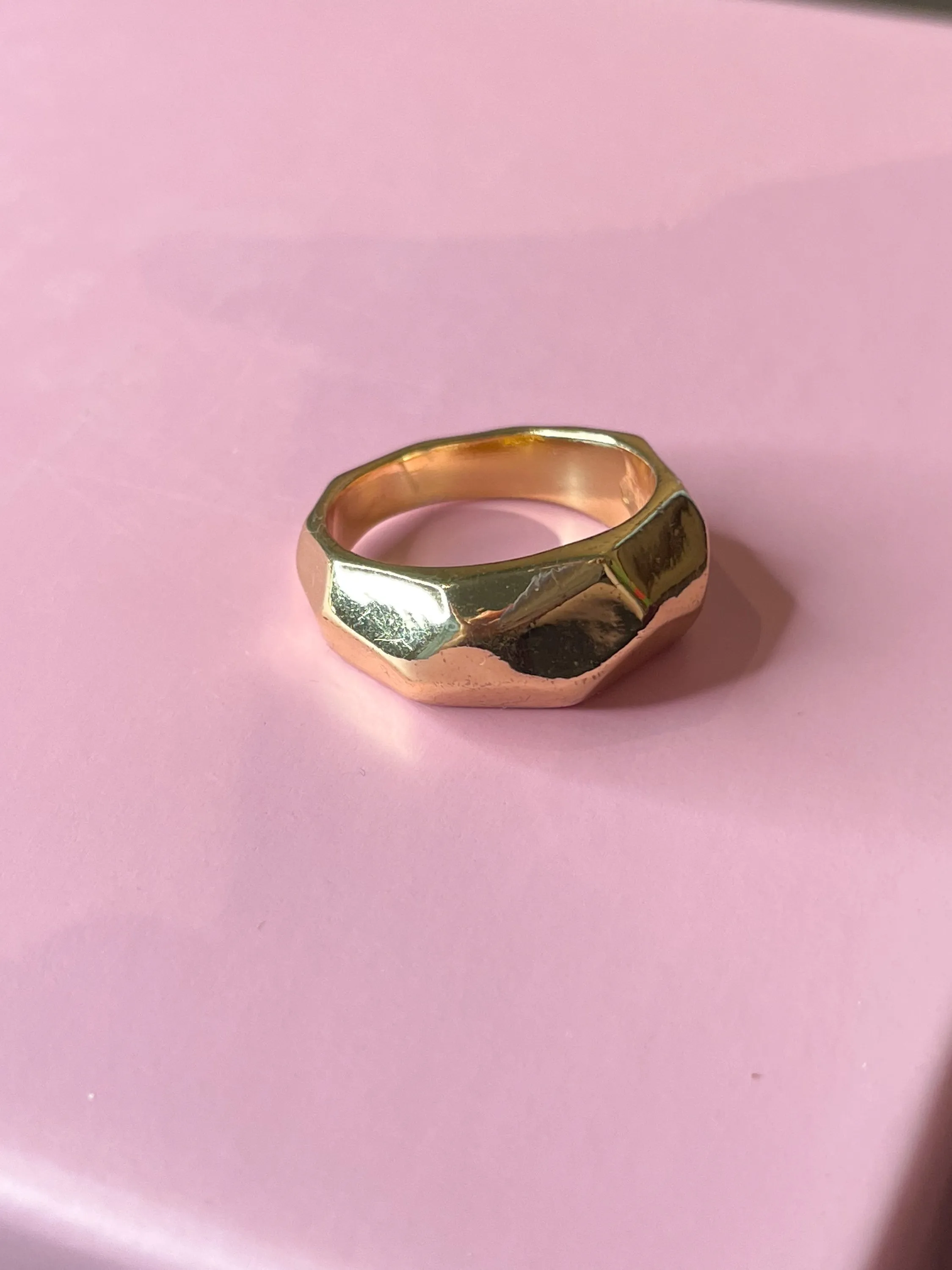 Hammered Gold Ring - Size 8