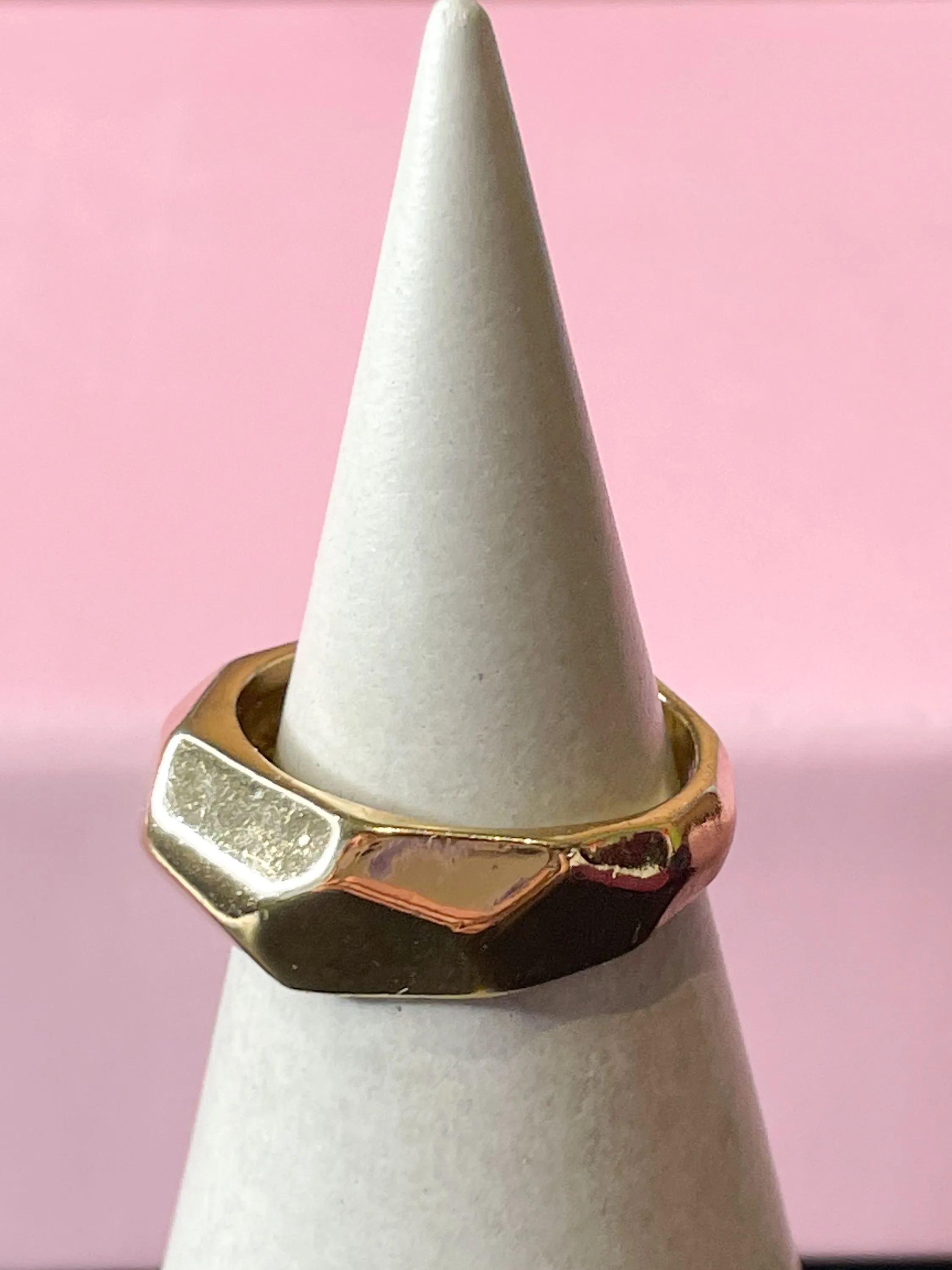 Hammered Gold Ring - Size 8