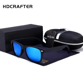 Hdcrafter Unisex Full Rim Square Acetate Frame Polarized Sunglasses 2140