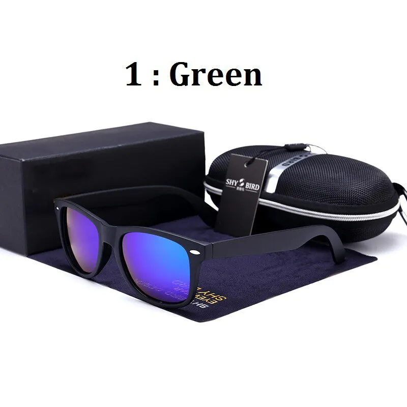 Hdcrafter Unisex Full Rim Square Acetate Frame Polarized Sunglasses 2140