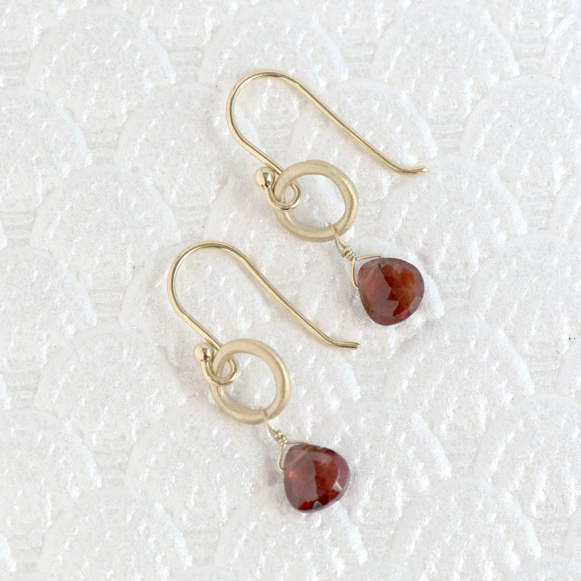 Heart Briolette Gemstone Earrings