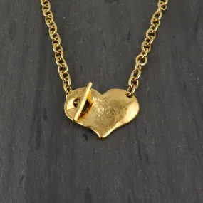 'Heart in Front' Necklace - Gold