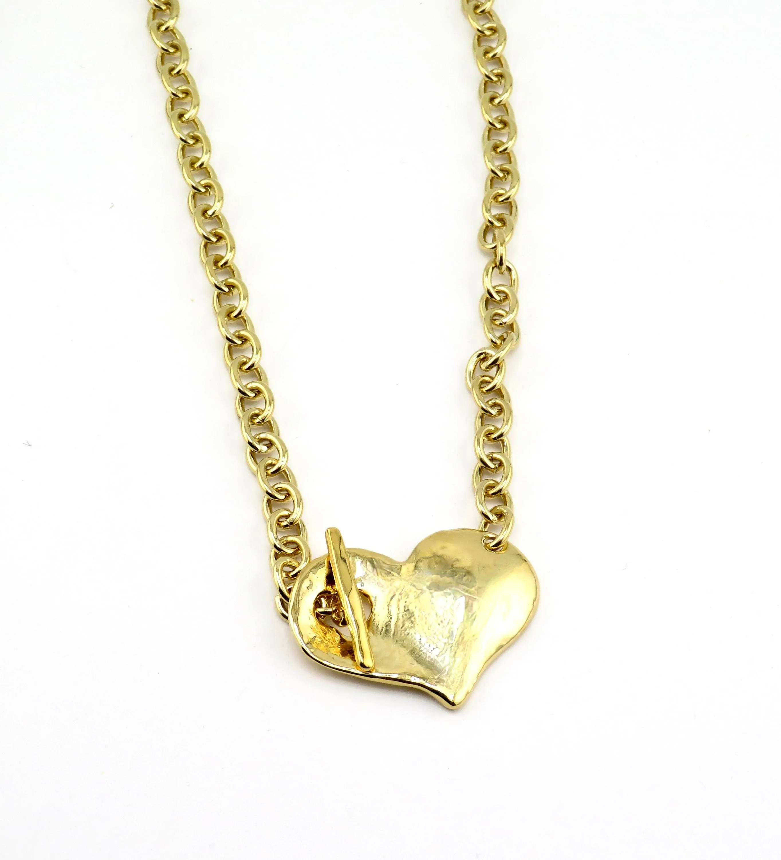 'Heart in Front' Necklace - Gold