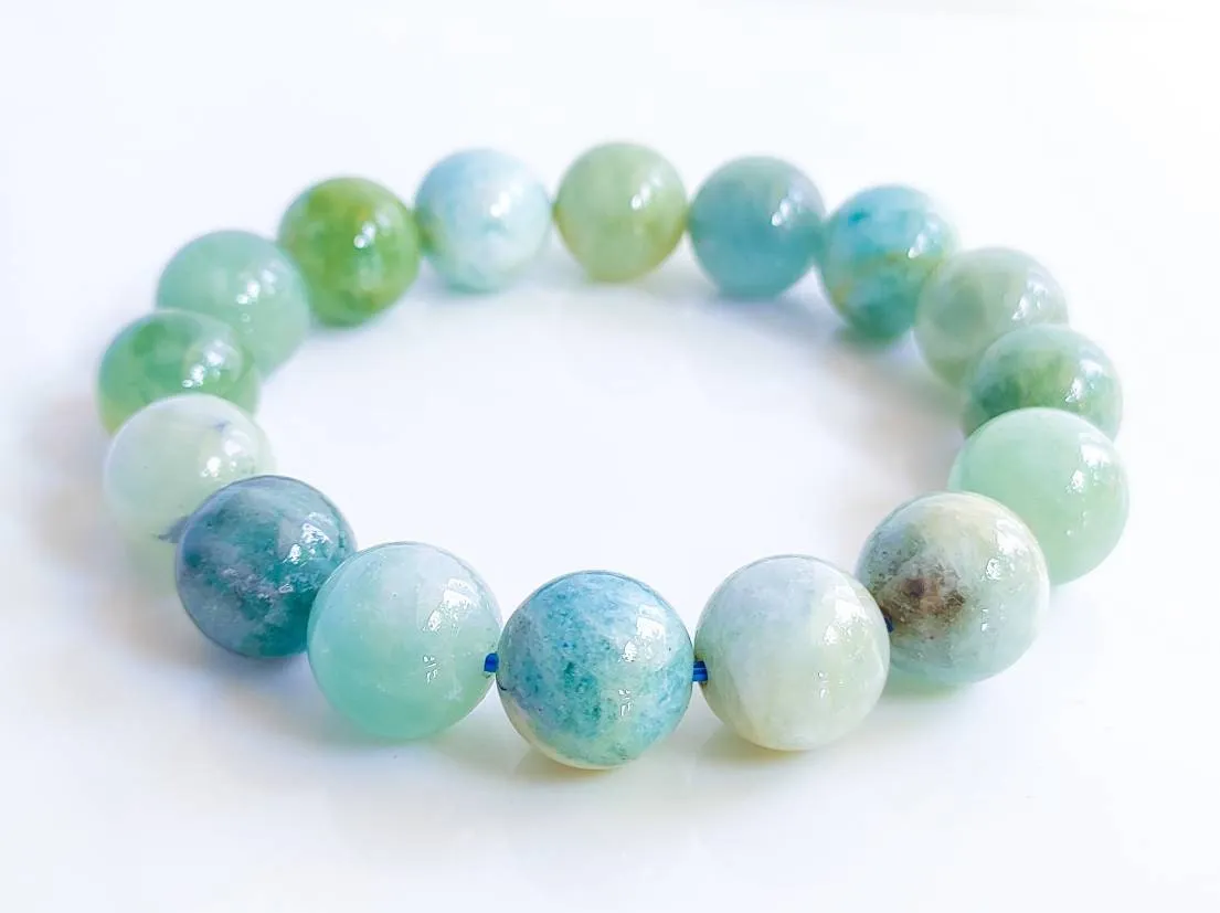 High Quality Aquamarine Crystal Bead Bracelet