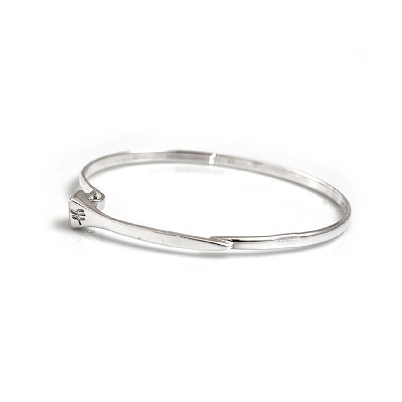 Hiho Silver Sterling Silver Farrier Nail Bangle