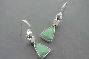 Hula earrings - Aventurine & Moonstone