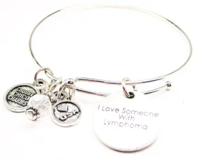 I Love Someone With Lymphoma Expandable Bangle Bracelet