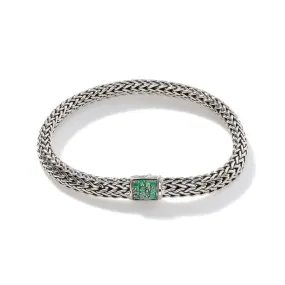 Icon Bracelet, Sterling Silver, Aquamarine Pavé, 6.5MM - BBS90422RVBLS2AQ