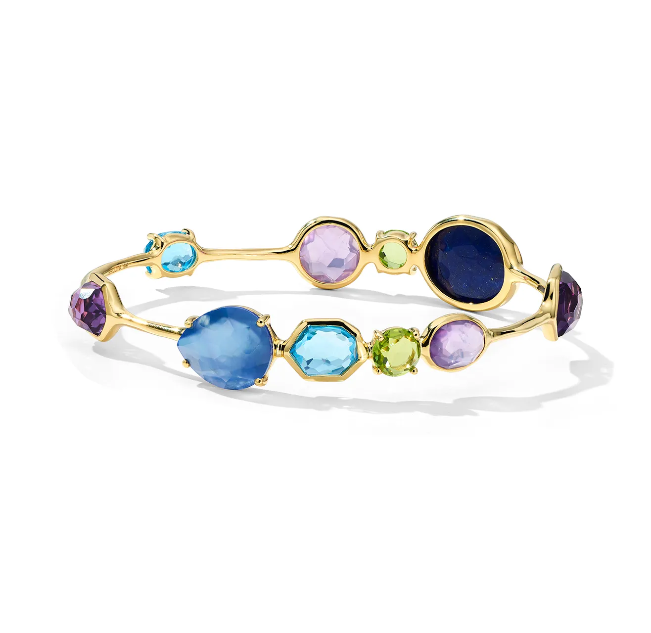 IPPOLITA Rock Candy 18K Yellow Gold Open Gelato Kiss Bangle