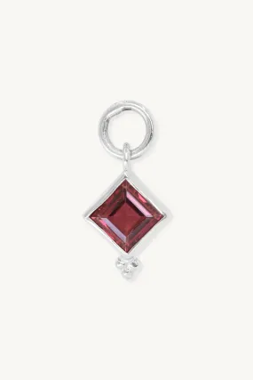 Isla Rhodolite Silver Charm