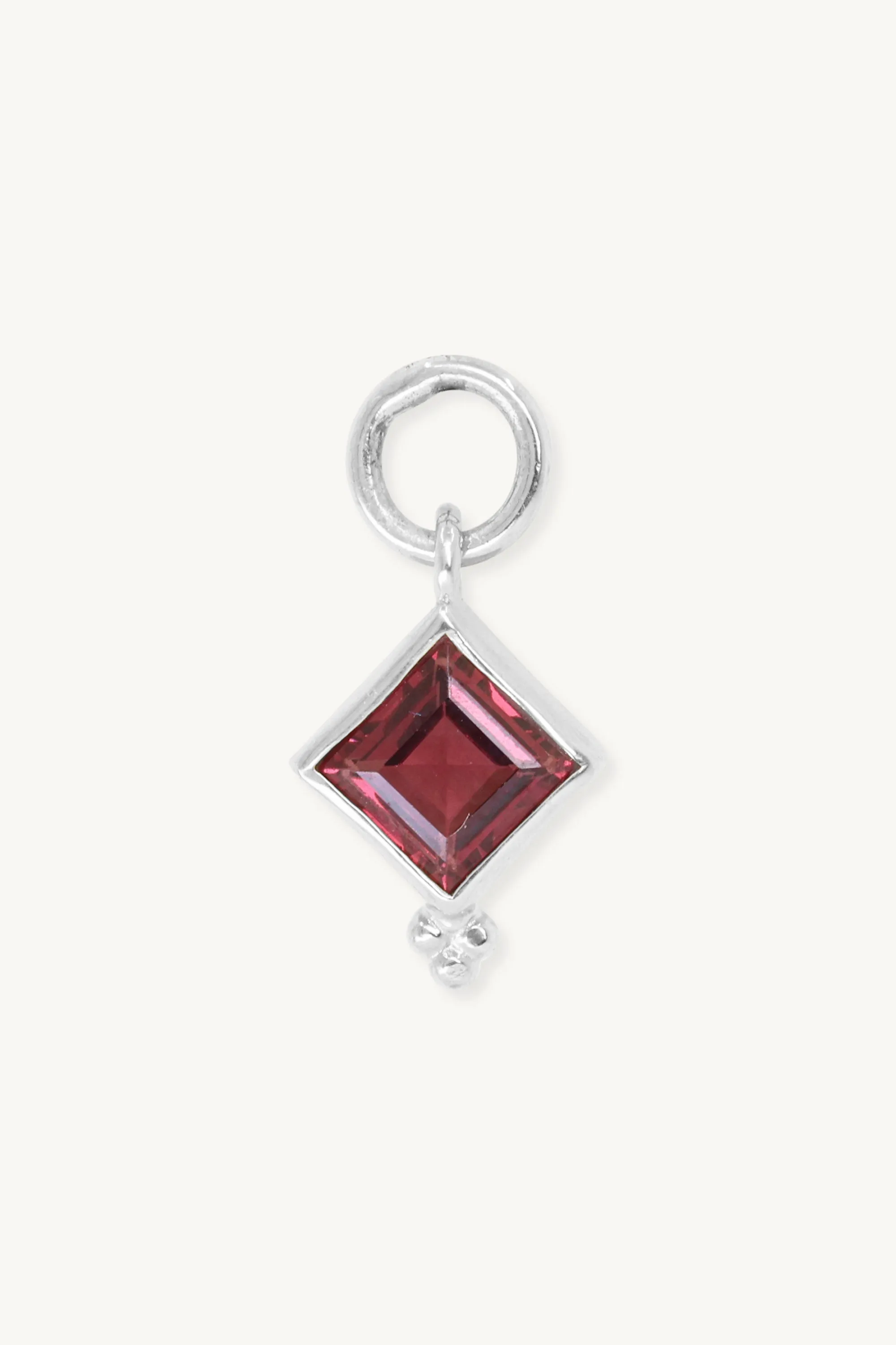 Isla Rhodolite Silver Charm