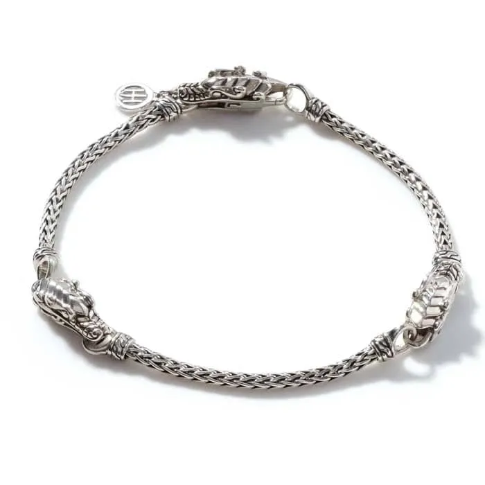 John Hardy Legends Naga Triple Station Bracelet in Sterling Silver