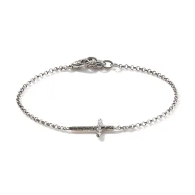 John Hardy sideways cross 7.5" bracelet