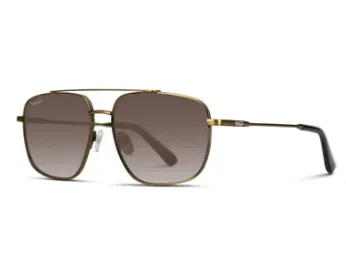 Johnson Square Metal Framed Polarized Aviator Sunglasses