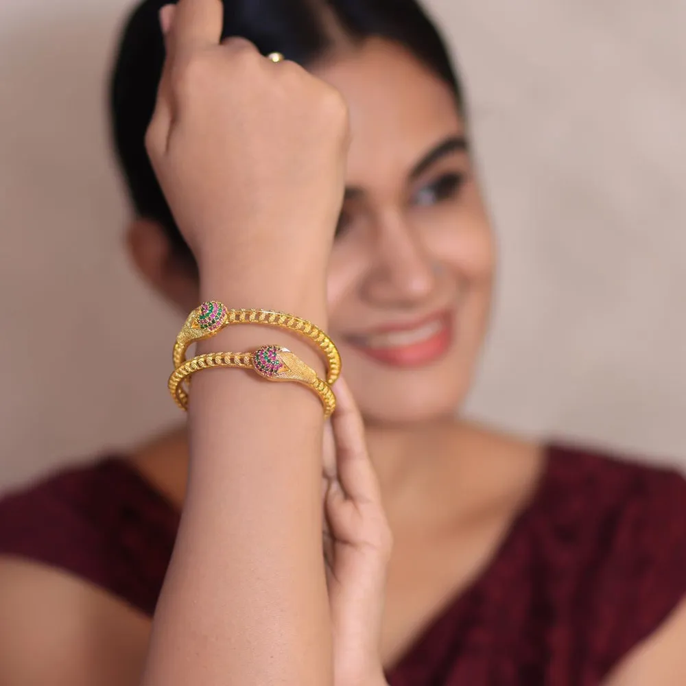 KF101277  - Gold Plated Bangle (pair)