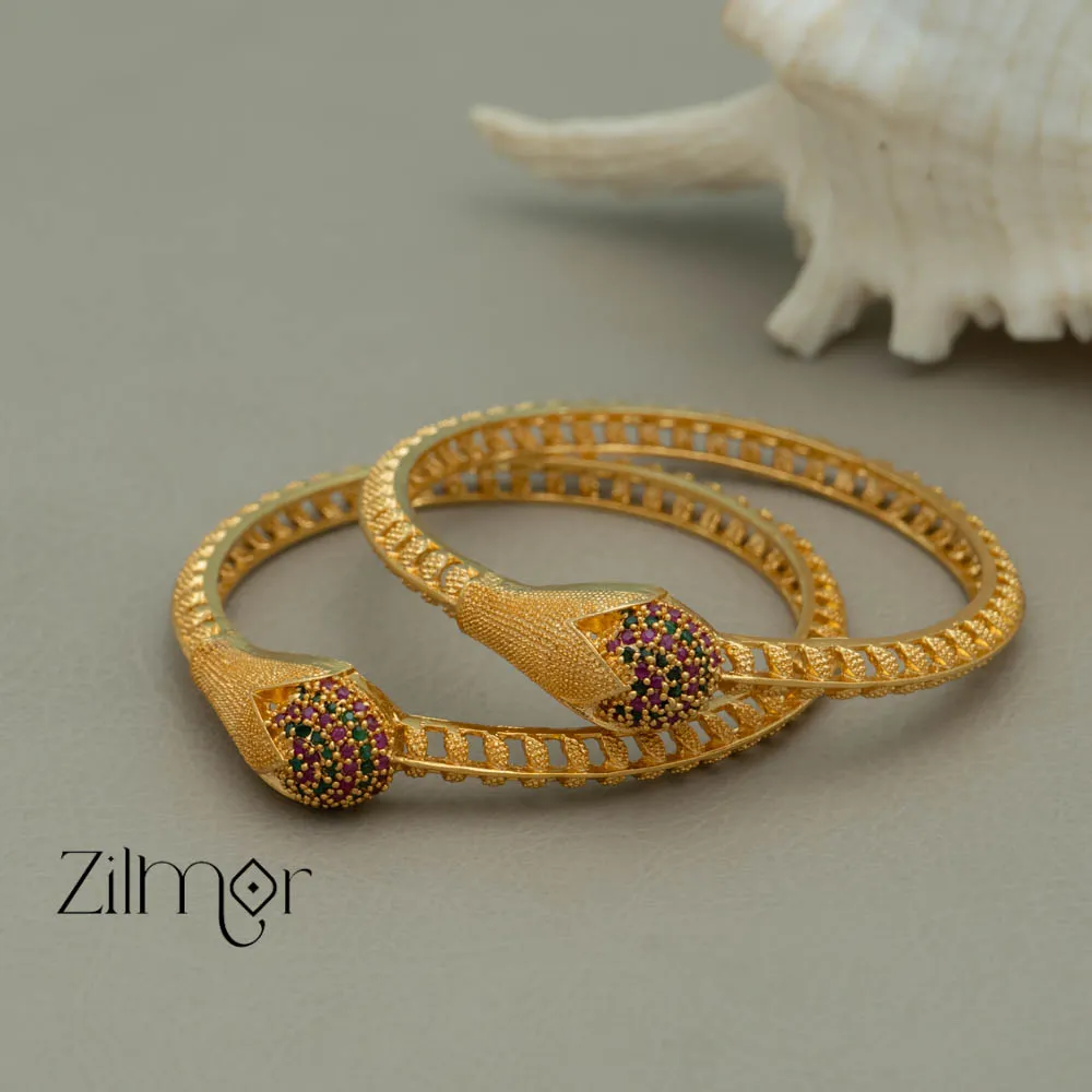 KF101277  - Gold Plated Bangle (pair)