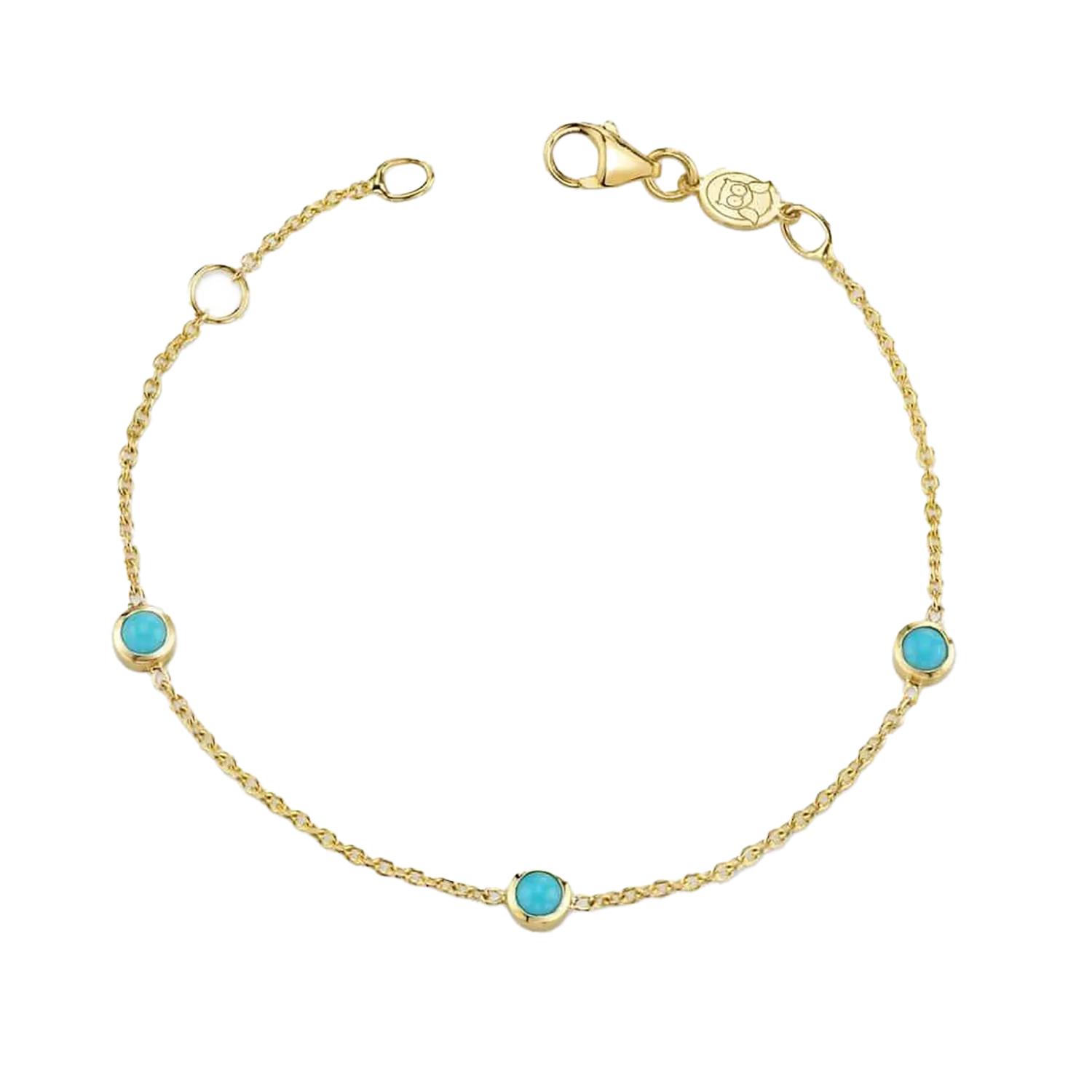 Kids Turquoise 3 Stone Bracelet