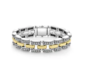 LAGOS High Bar Gold Caviar Link Bracelet