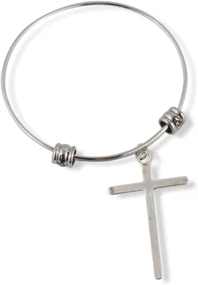 Large Simple Cross Fancy Bangle