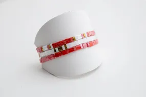 Lenita Stack Bracelet - Red Mix