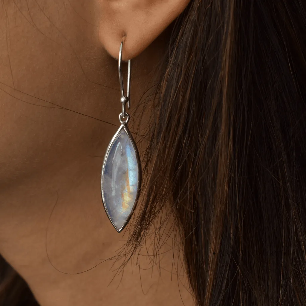 Long Foresight - Moonstone Dangles