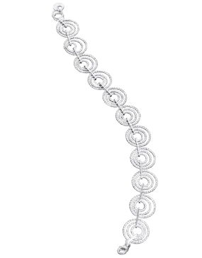 Luna - Sterling Silver Multi Ring Bracelet - 780819