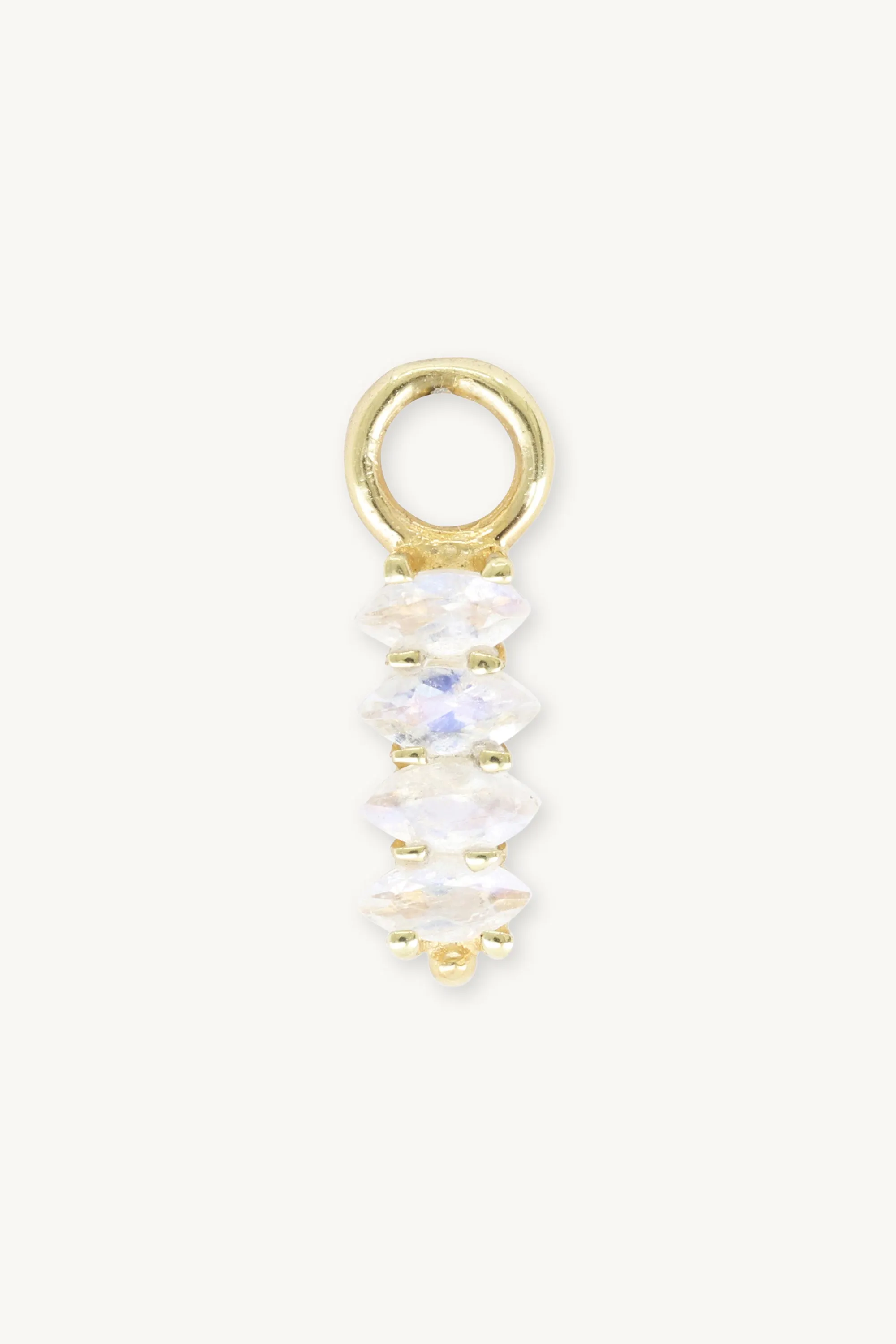 Lynx Moonstone Marquise Gold Charm