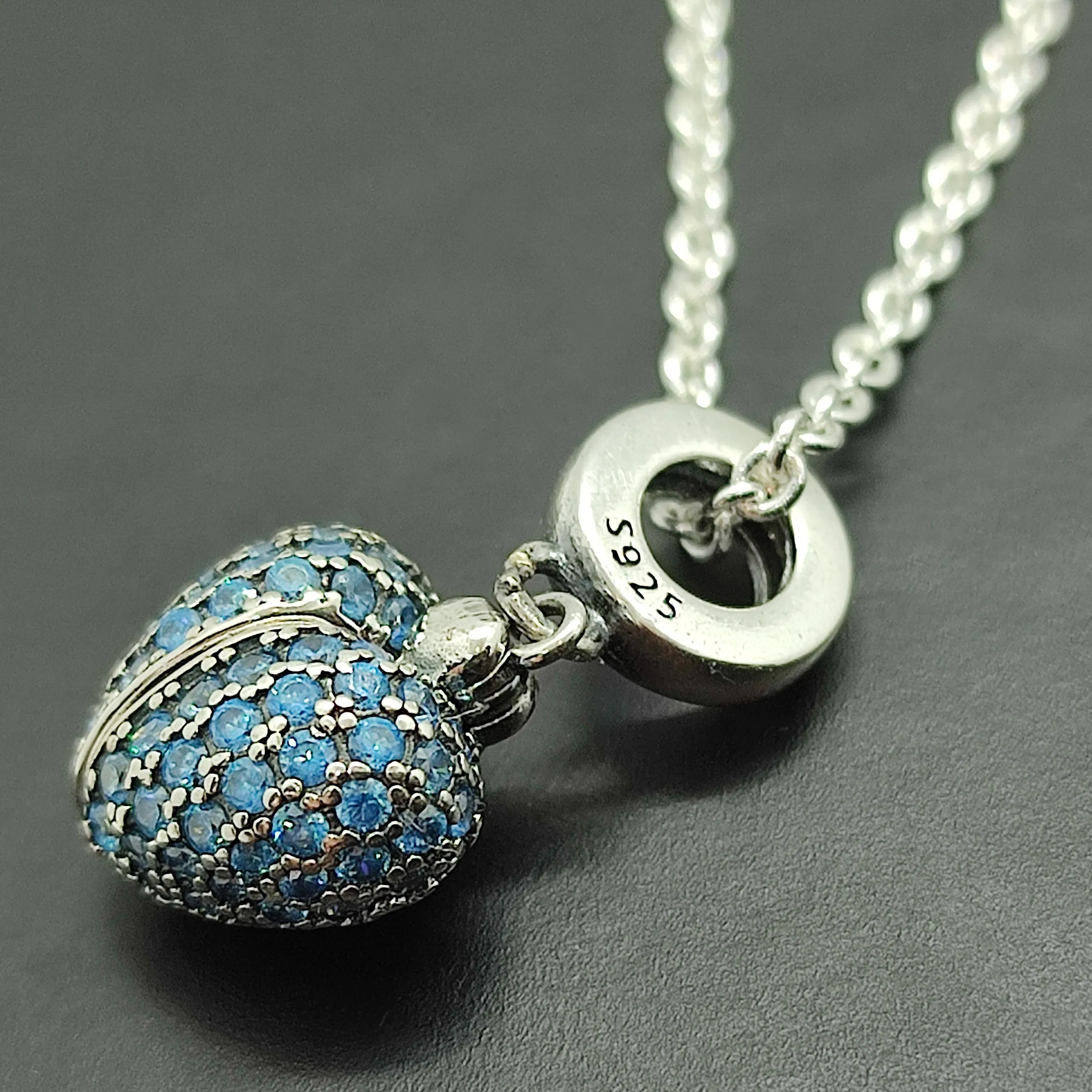 March Birthstone Necklace and Pendant. Birthstone Pendant also fits Pandora Bracelet