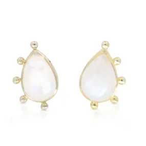 Margot Moonstone Gold Studs