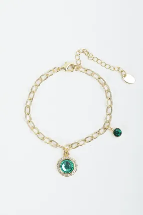 May Birthstone Charm Bracelet