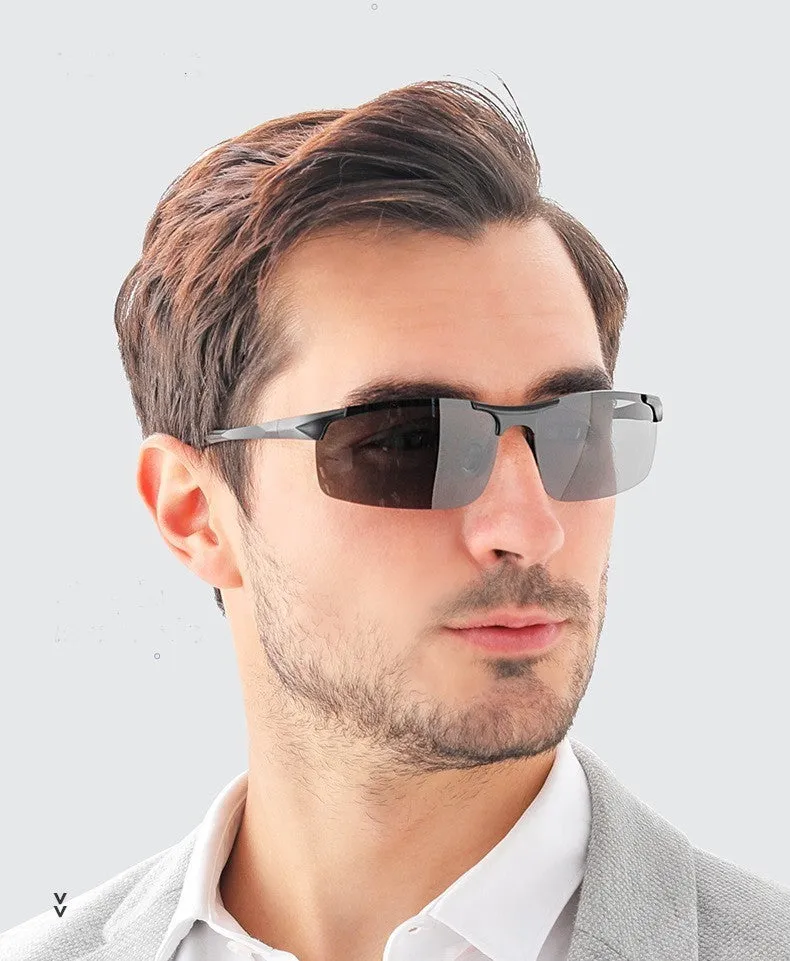 Men Women  Polarized Semi-Rimless Driver Rider Sunglasses