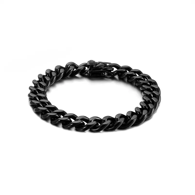 Men's 11MM Hand-Polished Stainless Steel Cuban Bracelet