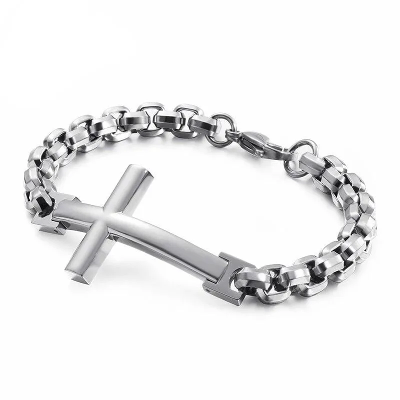 Men's Cross Bracelet <br> Man Of Faith