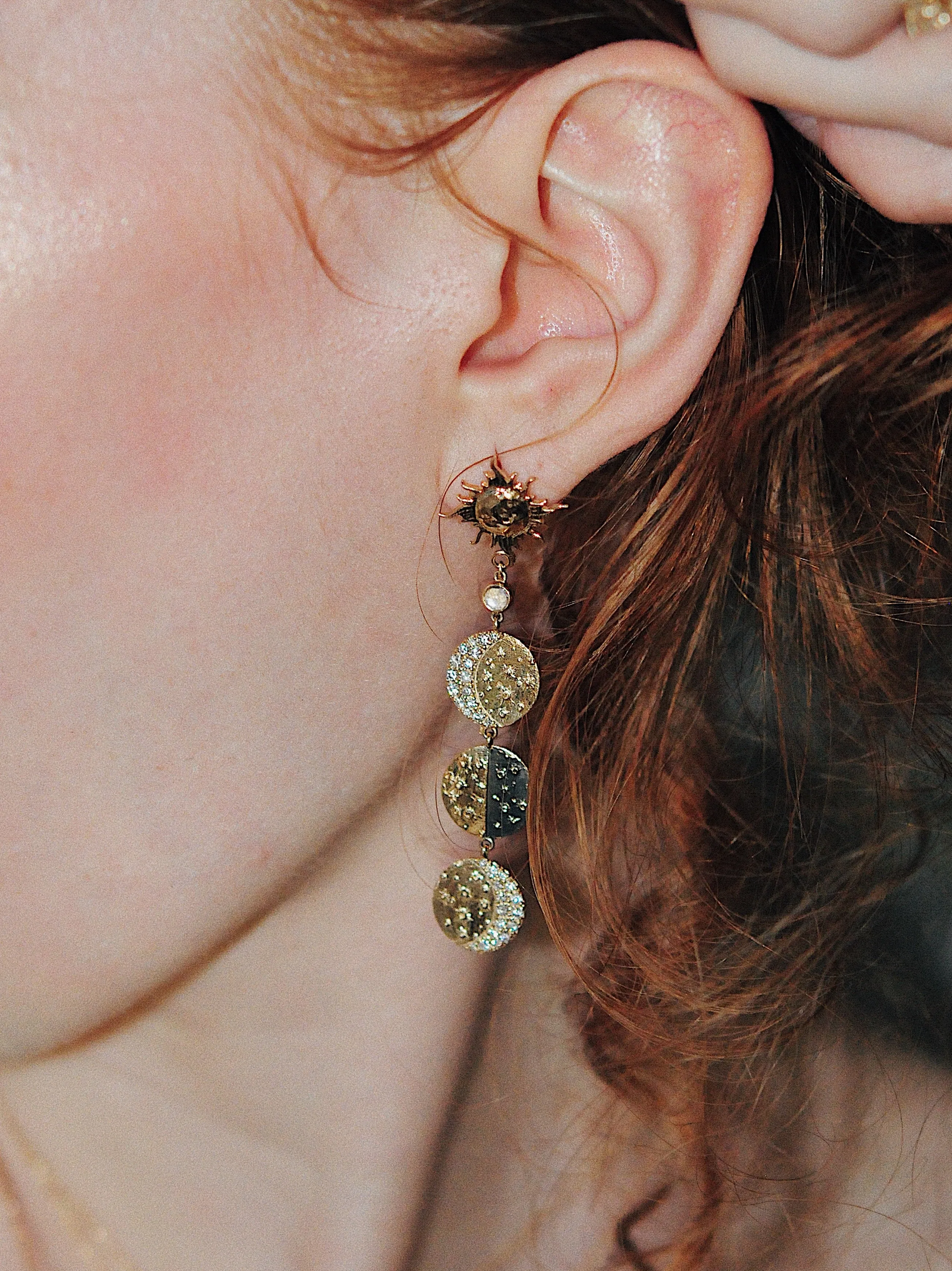 Mini Moon Phase Earring