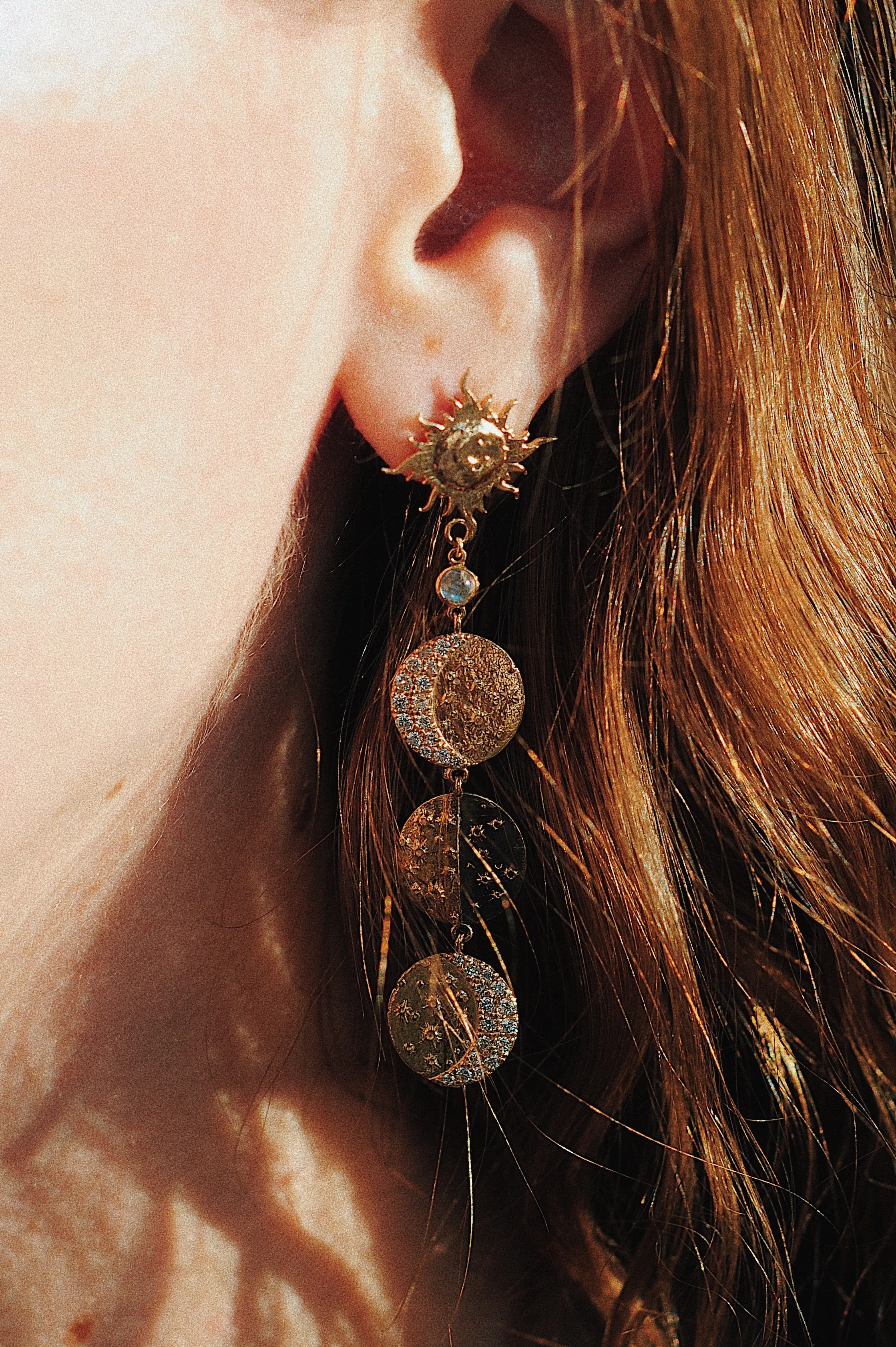 Mini Moon Phase Earring