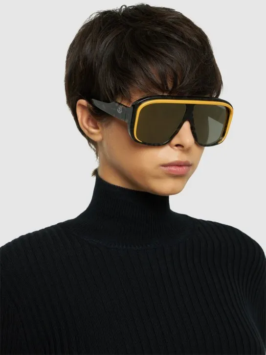 Moncler   Vintage-inspired shield sunglasses 