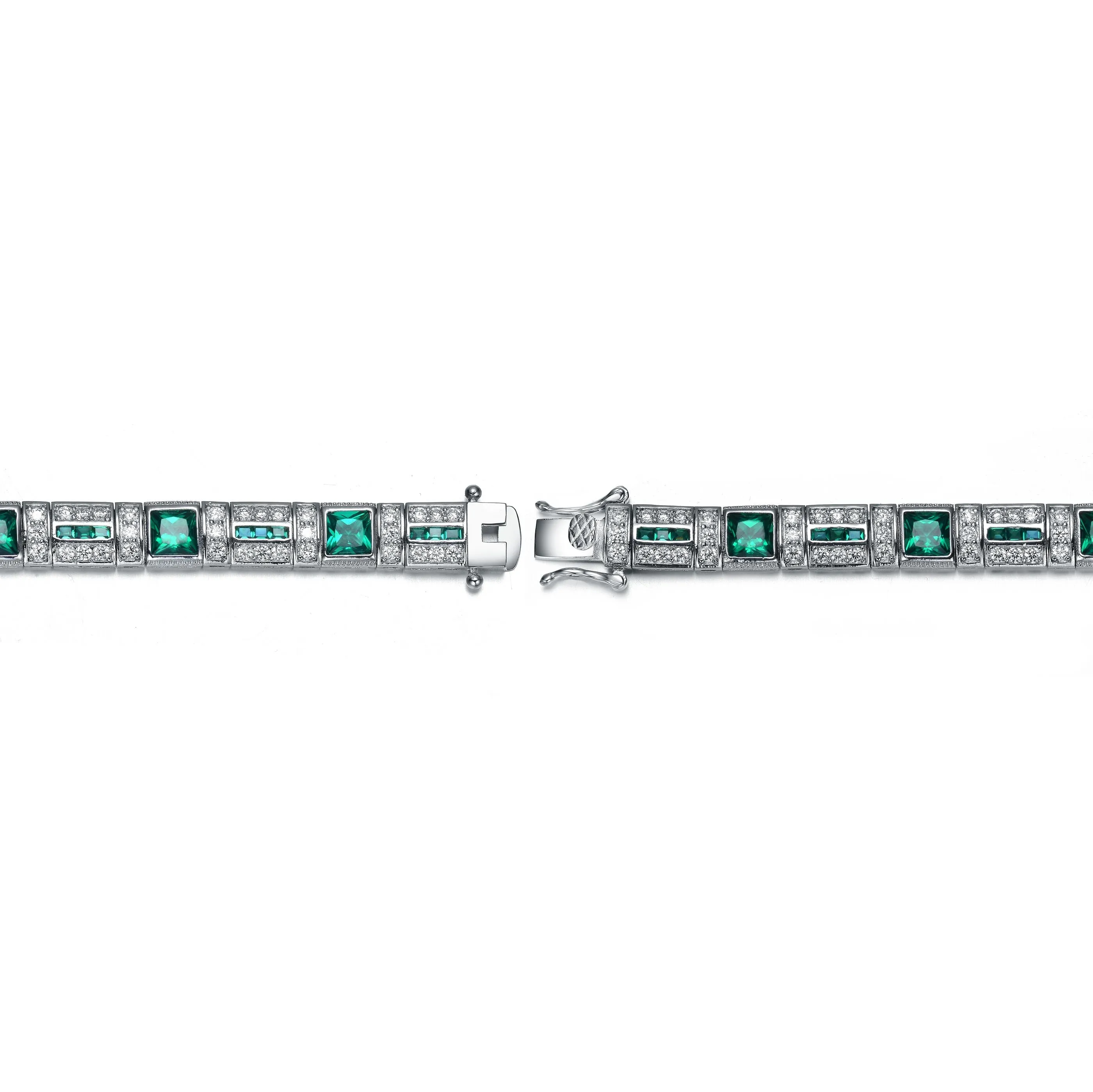 Monfort Blue Cubic Zirconia Square Bracelet