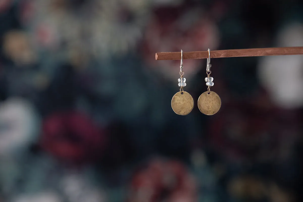 Moonrise Disc Earrings | Bronze