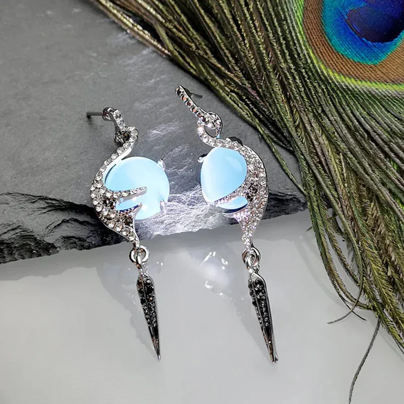 Moonstone Angel Earrings