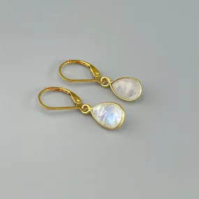 Moonstone Earrings 14k Gold