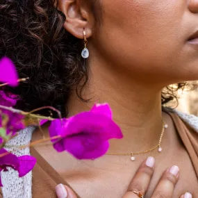 Moonstone Huggie Earrings